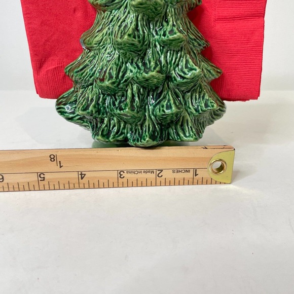 Vintage Holiday Vintage 8s Ceramic Mold Christmas Tree Napkin Card